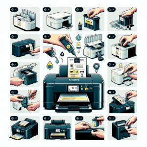 Replacing ink for canon MG2522 printer