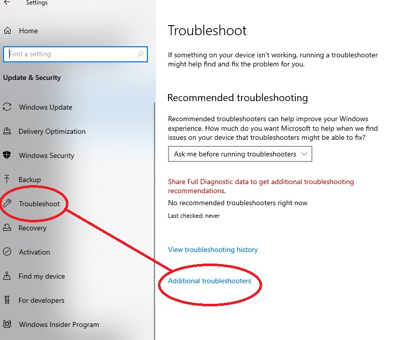 hp printer in error state windows 10